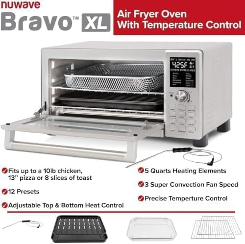30QT XL 12-in-1 Stainless Steel Air Fryer Oven