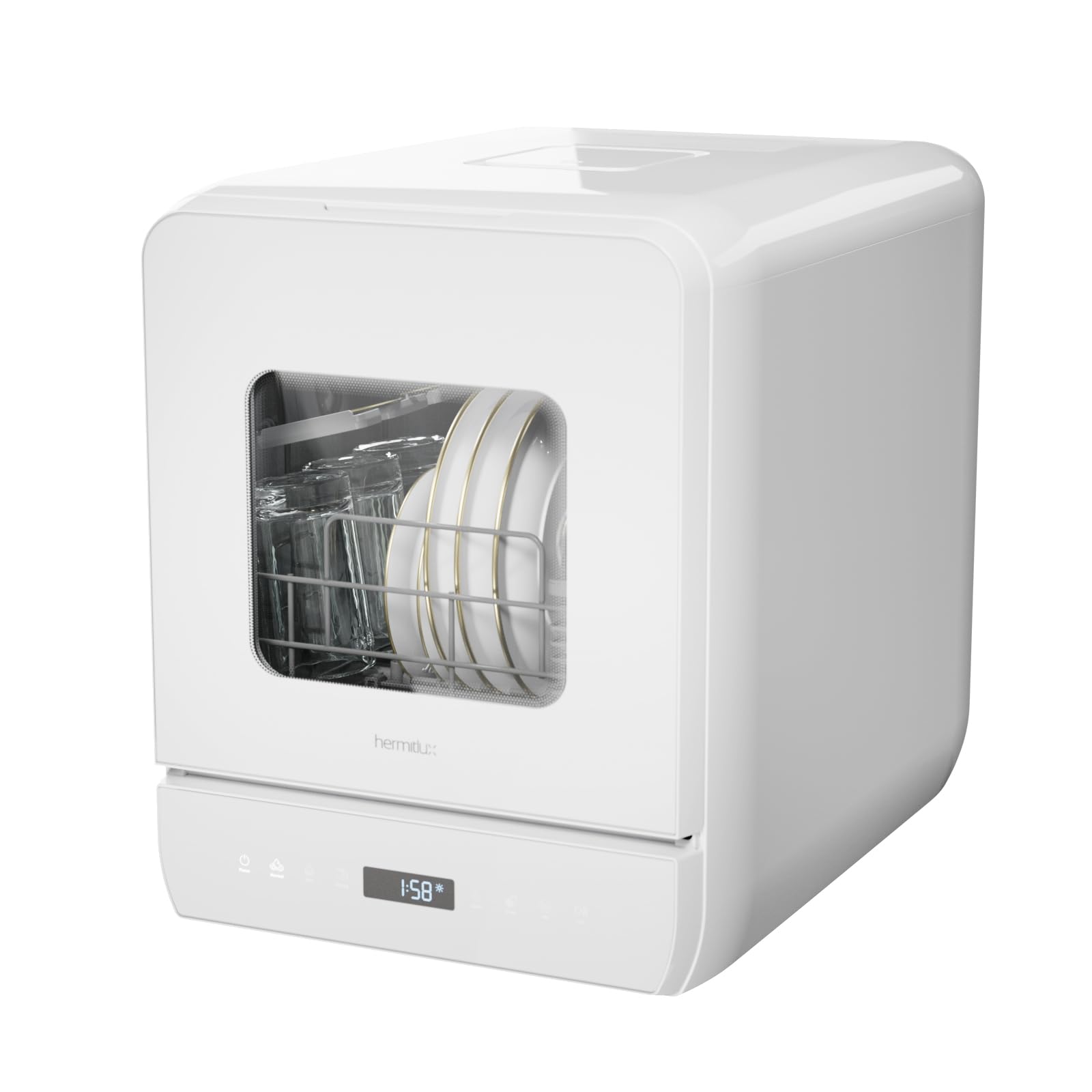 Portable Mini Countertop Dishwasher Built-in Water Tank