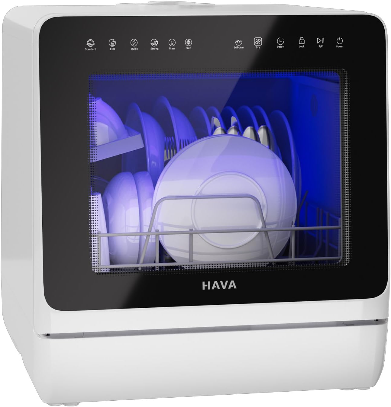 Portable Countertop Dishwasher with 8 Wash Programs