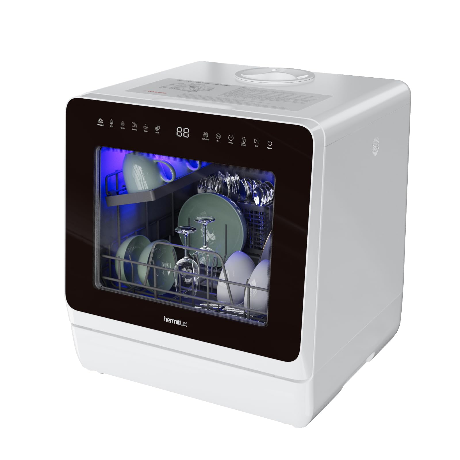 Portable Mini Countertop Dishwasher Built-in Water Tank