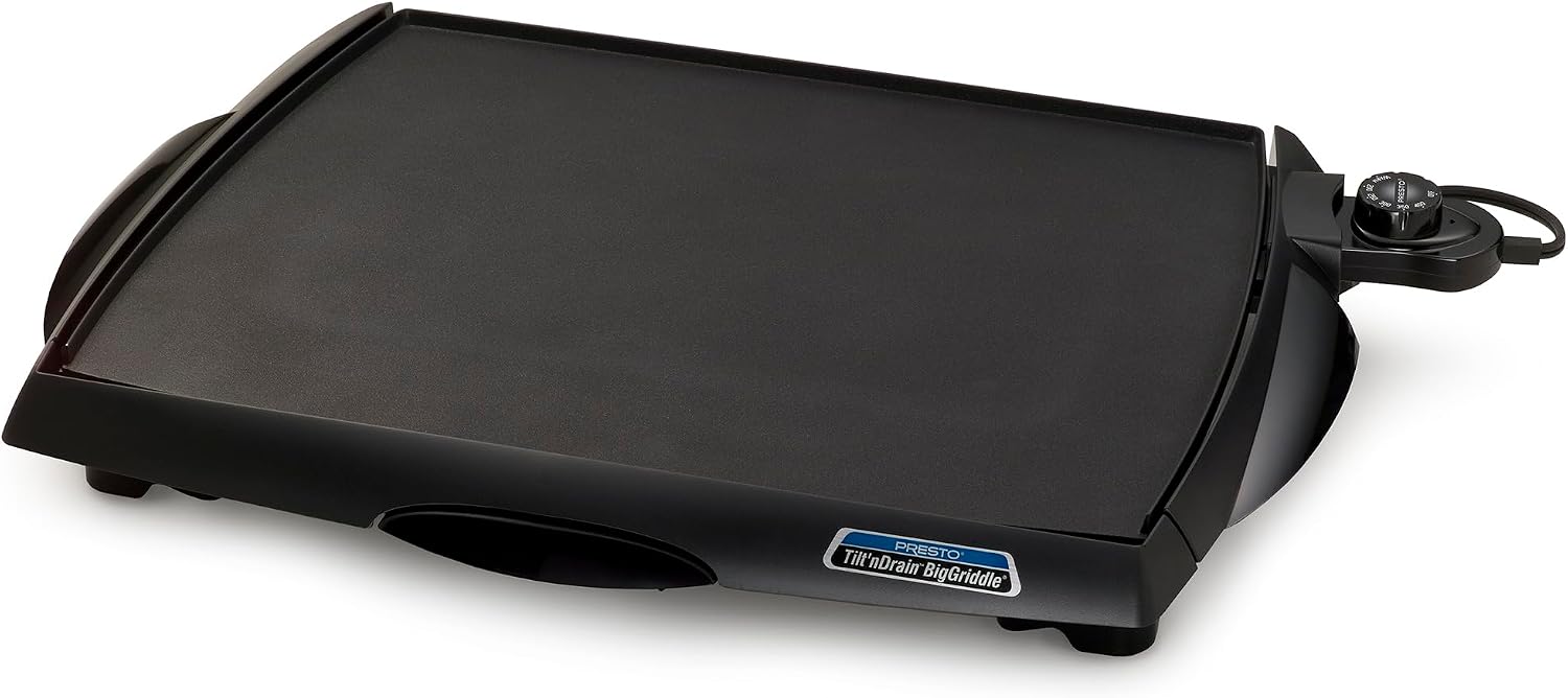 Presto 07046 Tilt 'n Drain Big Griddle Cool-Touch Electric Griddle