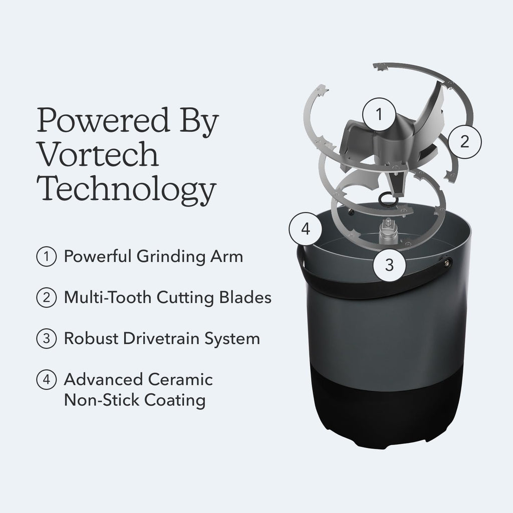 3.5L Grey Odorless Compact Countertop Kitchen Composter Bin