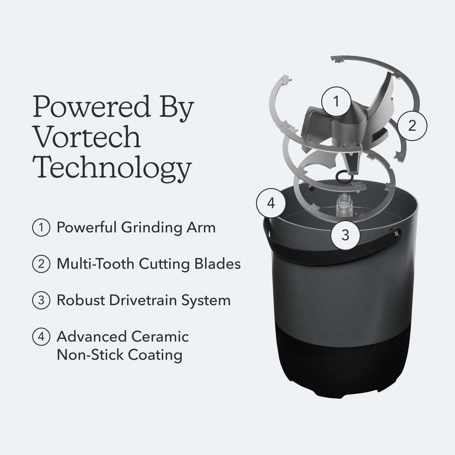 3.5L Grey Odorless Compact Countertop Kitchen Composter Bin