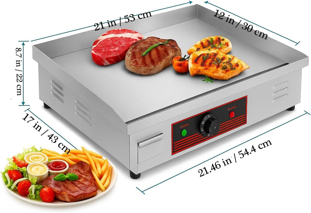 22 Inch Stainless Steel Commercial Electric Griddle