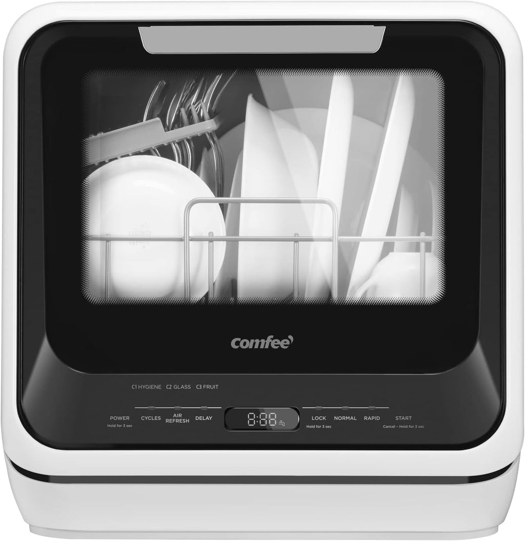 Portable Countertop Dishwasher 360° Dual Spray Air Dry