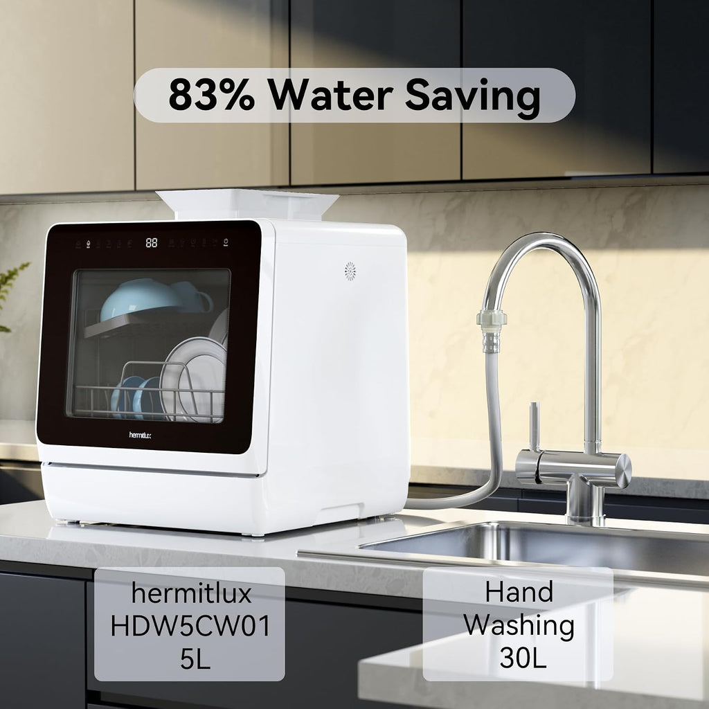 Portable Mini Countertop Dishwasher Built-in Water Tank