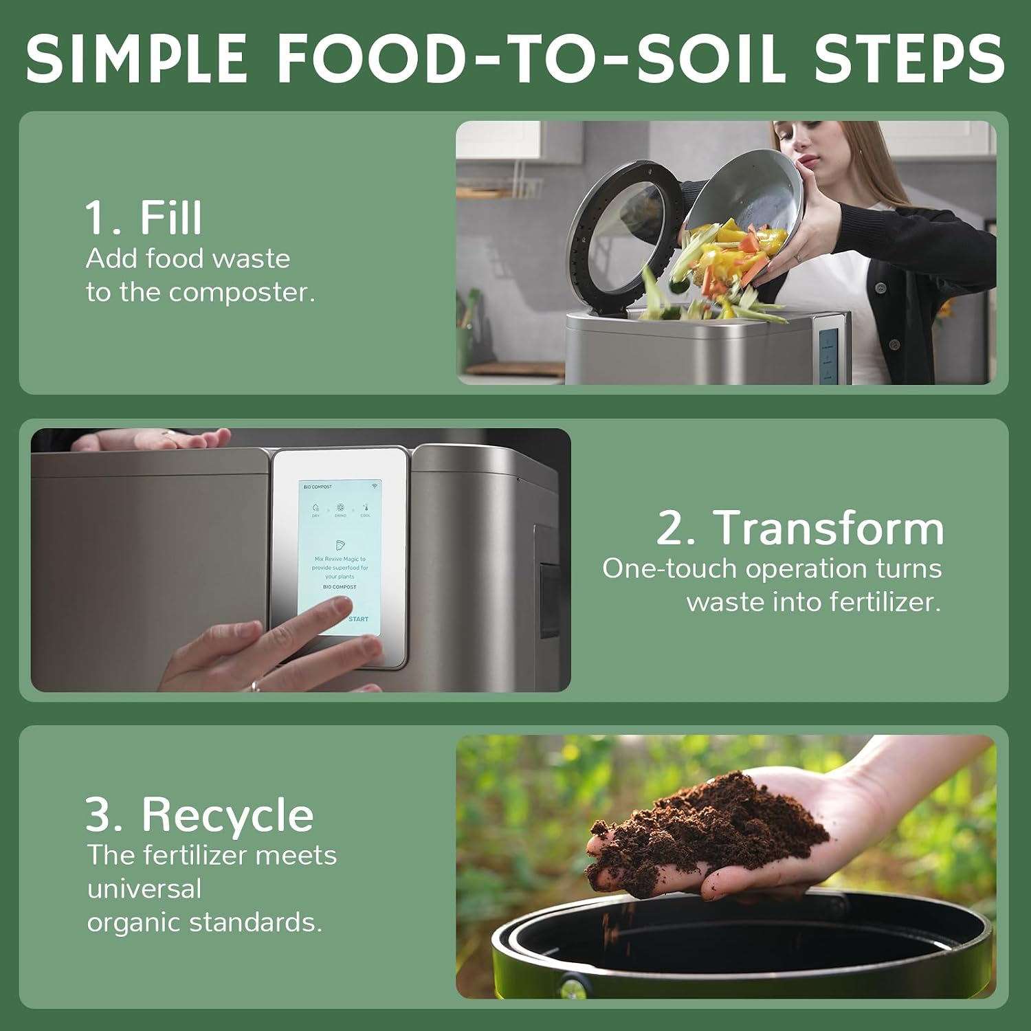 5L WiFi Smart Self-Cleaning Electric Kitchen Composter
