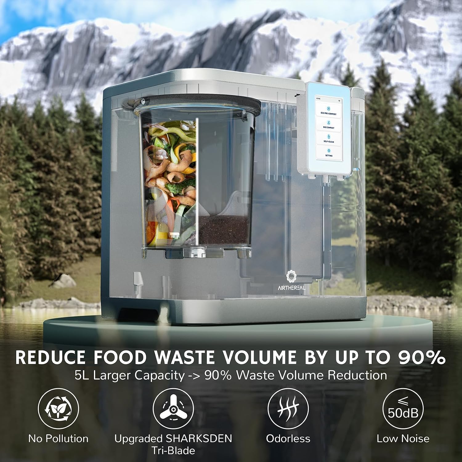 5L WiFi Smart Self-Cleaning Electric Kitchen Composter