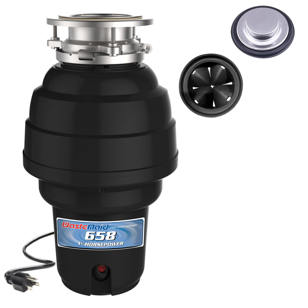 1-1/4 HP Black Anti-Jam Stainless Steel Garbage Disposal