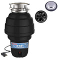 1-1/4 HP Black Anti-Jam Stainless Steel Garbage Disposal