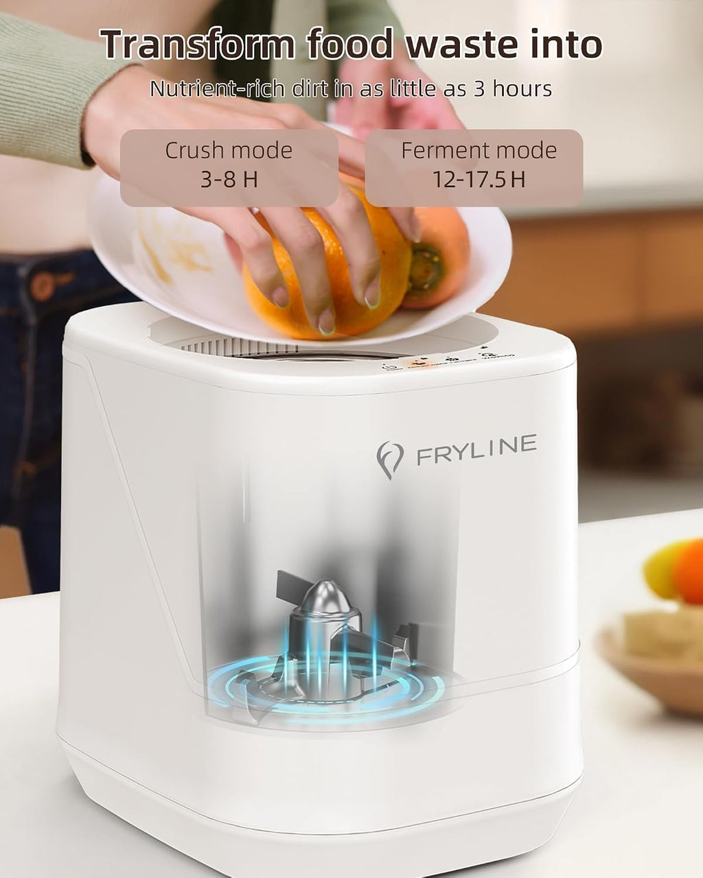 4L Smart Auto-Clean Low Noise Odorless Indoor Kitchen Composter Machine