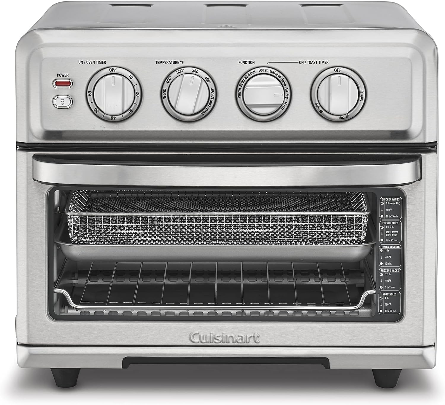 1800W 8-in-1 Stainless Steel Air Fryer Toaster Oven