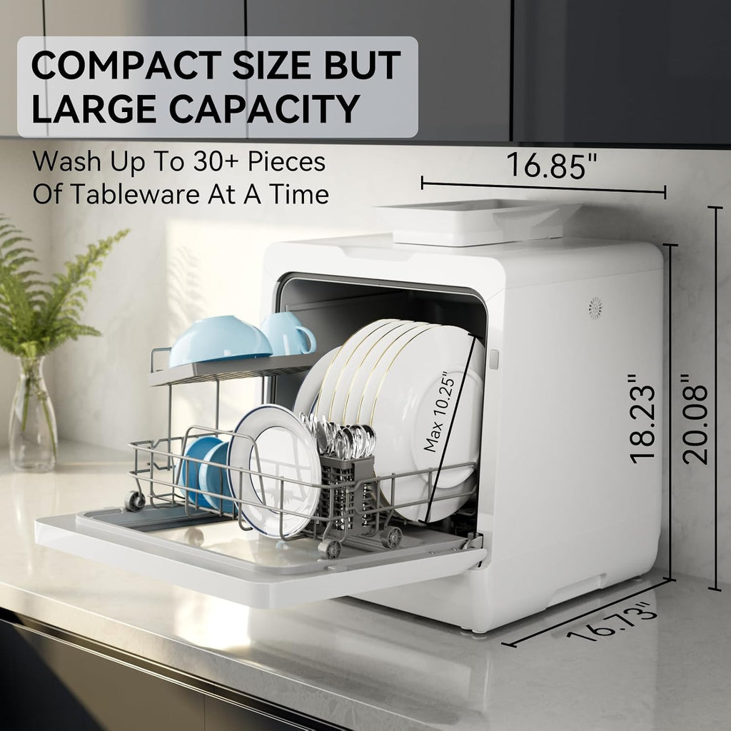 Portable Mini Countertop Dishwasher Built-in Water Tank
