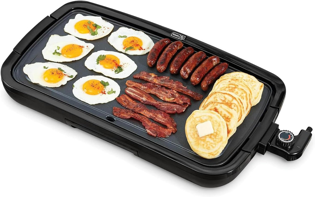 Black Nonstick Removable Plate Electric Griddle