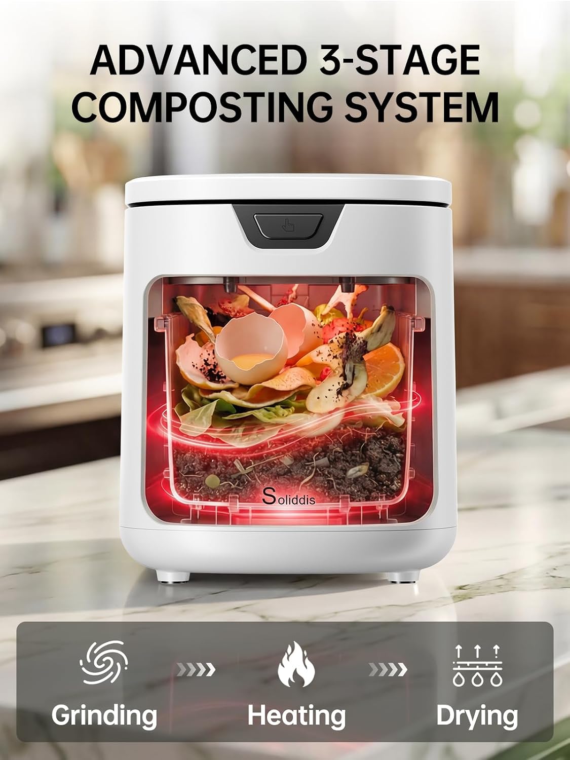 4.2L Self-Cleaning Odorless Countertop Kitchen Composter