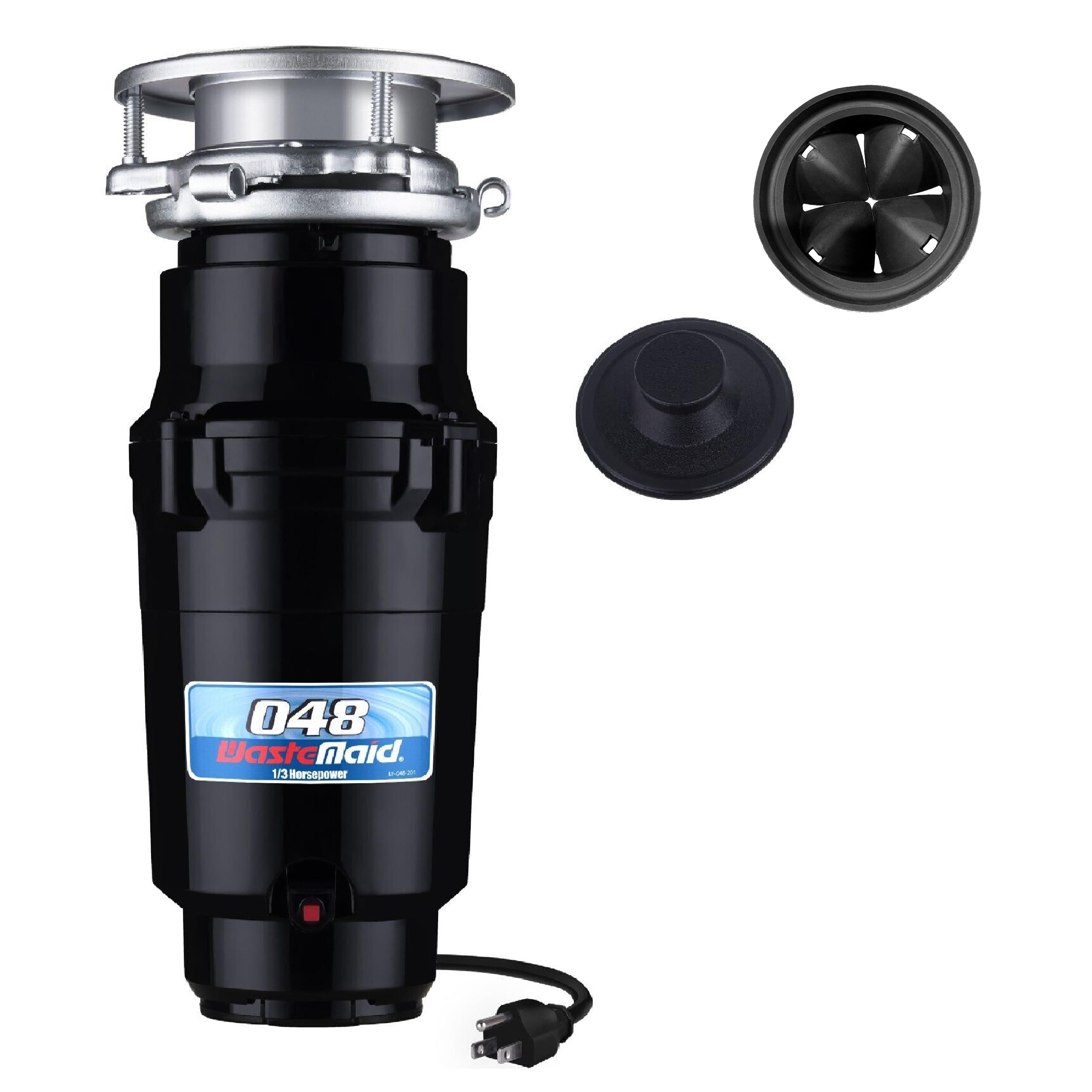 1-1/4 HP Black Anti-Jam Stainless Steel Garbage Disposal