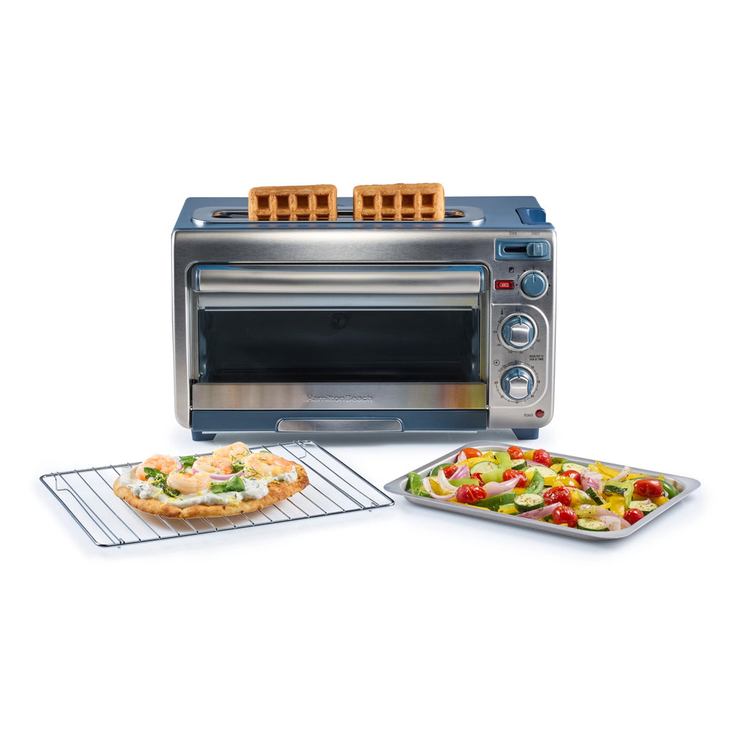 2-in-1 Stainless Steel Toaster Oven 60 Min Timer