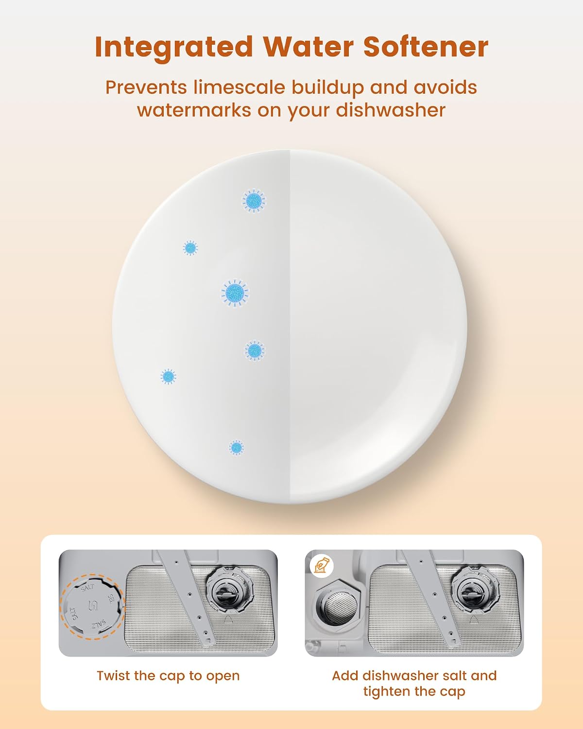 Portable Countertop Dishwasher with 8 Wash Programs