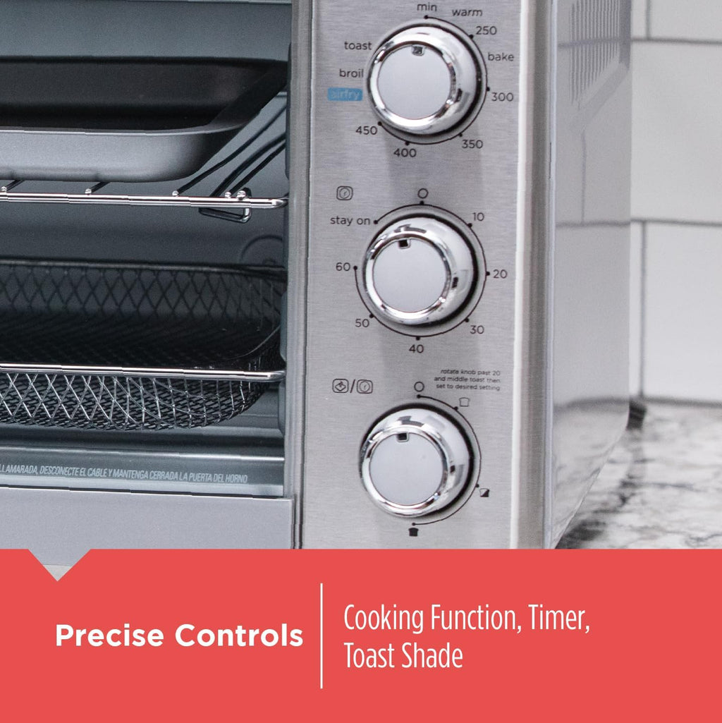5-in-1 Stainless Steel 6-Slice Air Fry Toaster Oven
