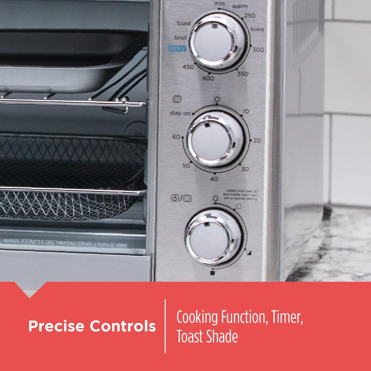 5-in-1 Stainless Steel 6-Slice Air Fry Toaster Oven