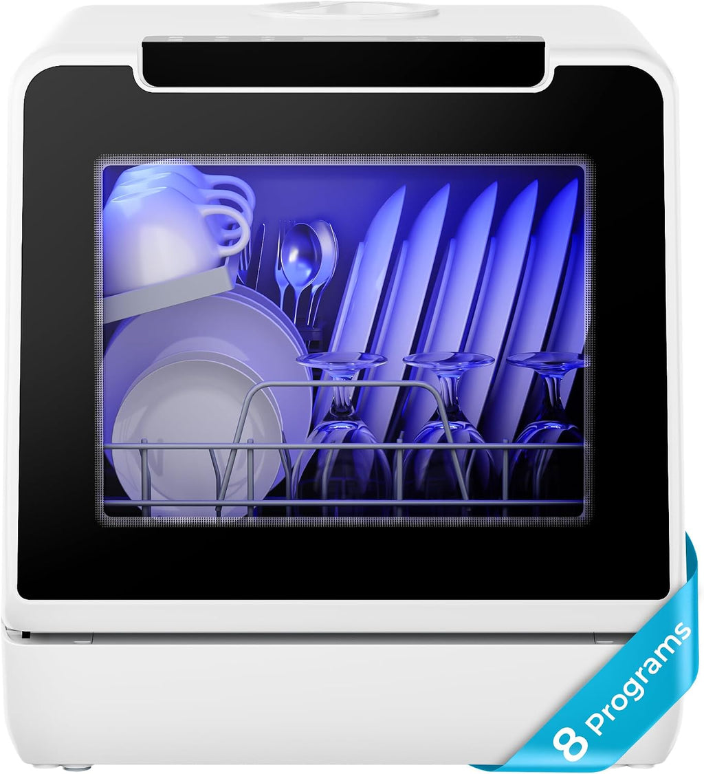 Portable Mini Dishwasher 8 Programs Self Clean Air Dry