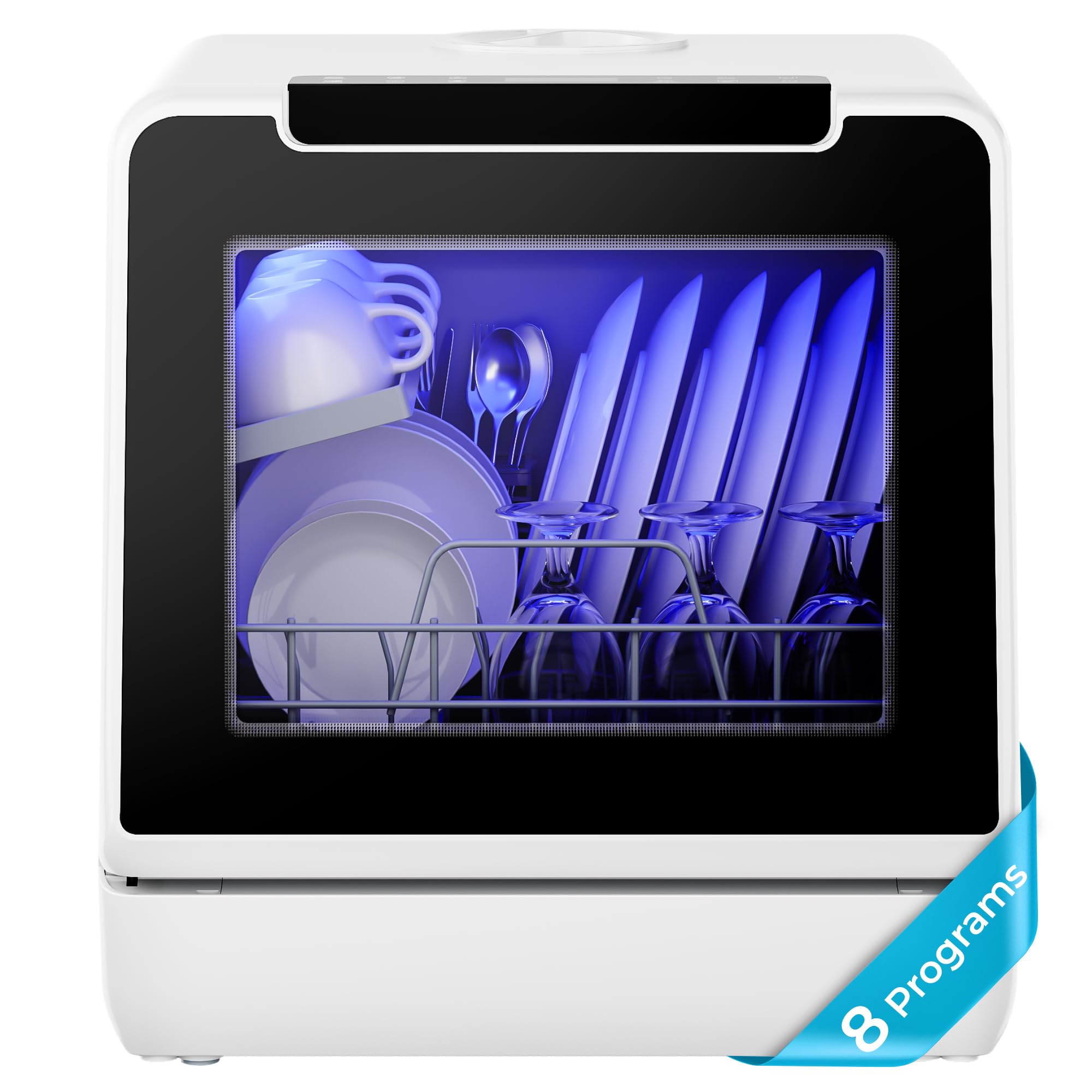 Portable Mini Dishwasher 8 Programs Self Clean Air Dry