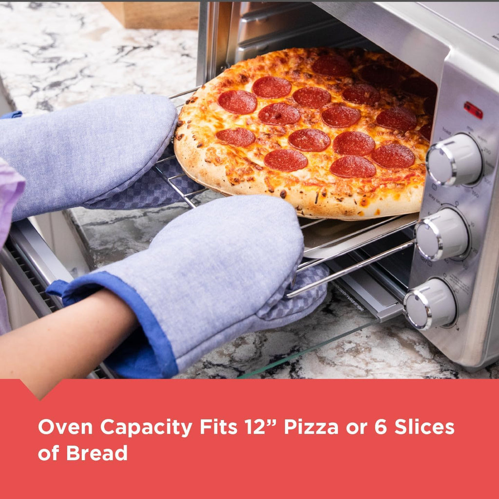 5-in-1 Stainless Steel 6-Slice Air Fry Toaster Oven