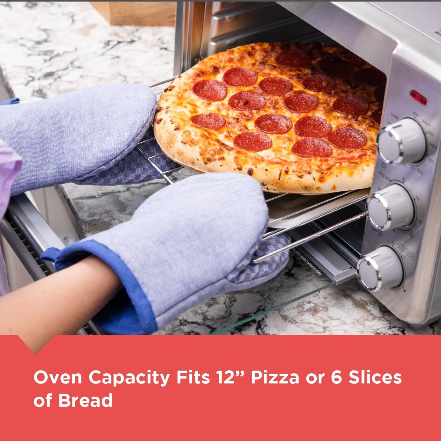 5-in-1 Stainless Steel 6-Slice Air Fry Toaster Oven