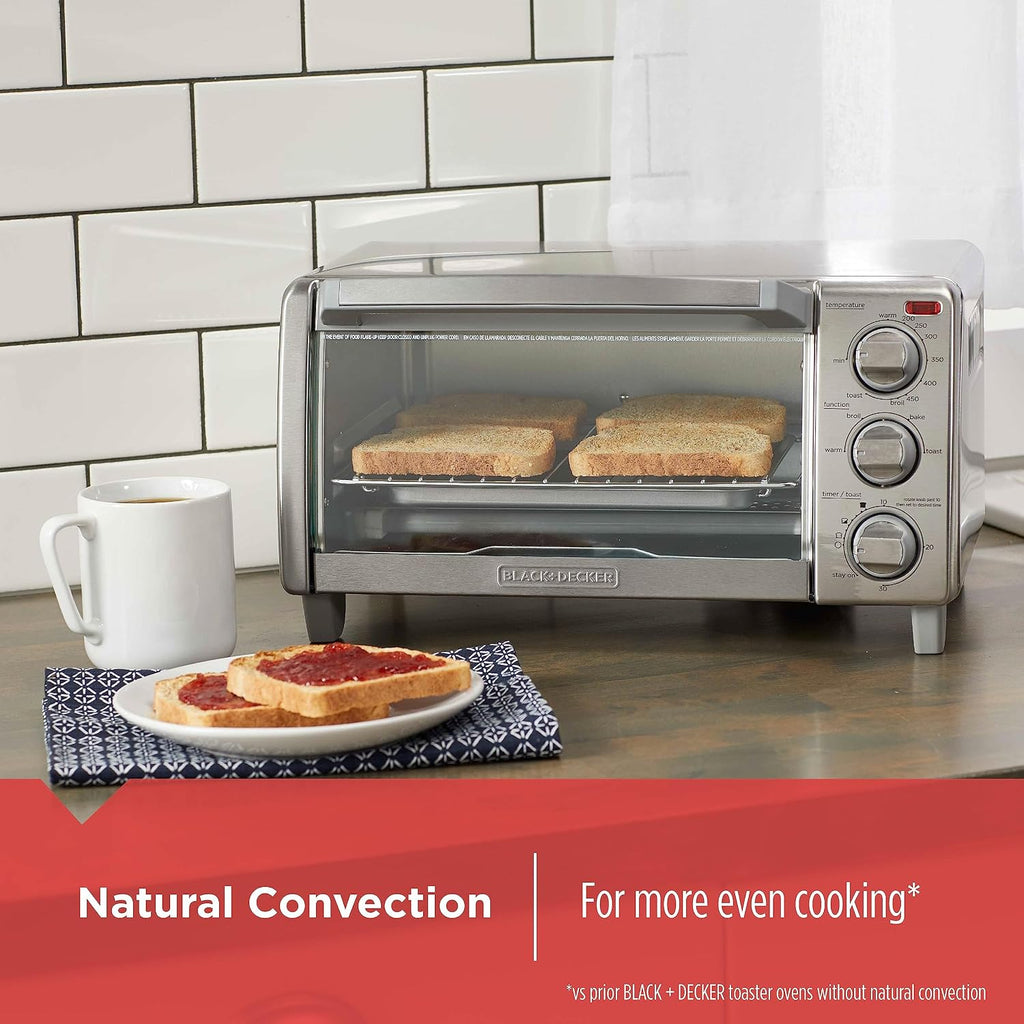 4-Slice Stainless Steel Convection Toaster Oven