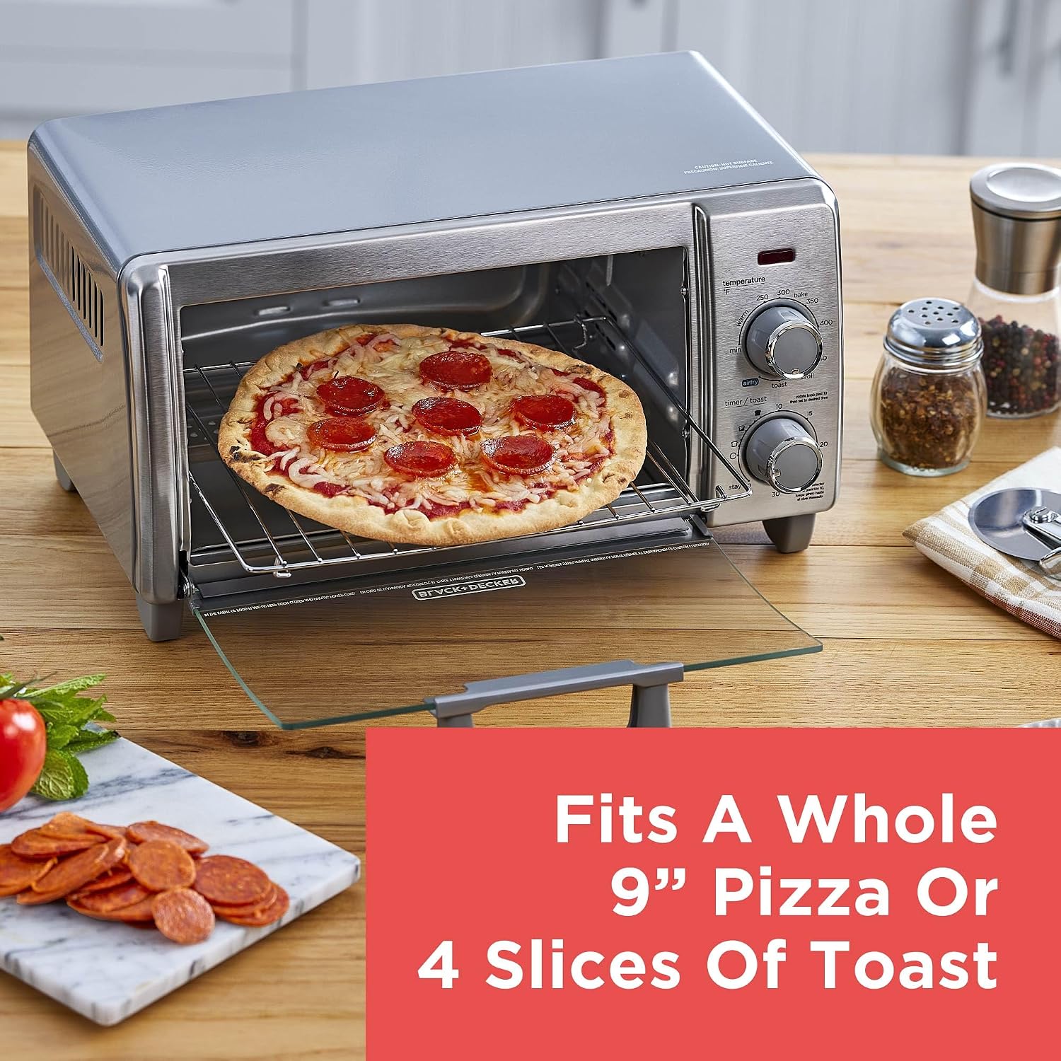 5-in-1 Stainless Steel Air Fry Toaster Oven