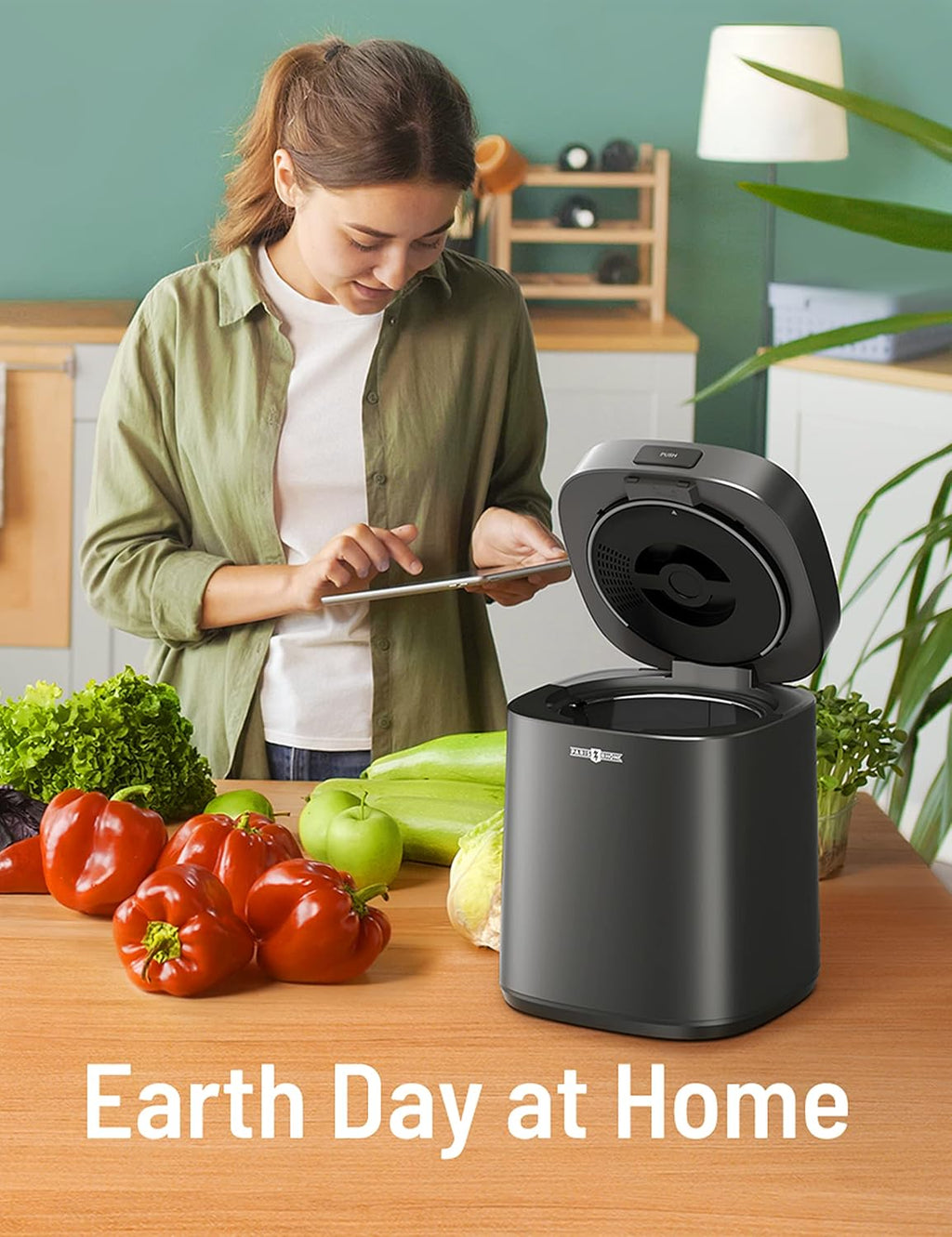 Smart Odor-Free Electric Countertop Kitchen Waste Composter