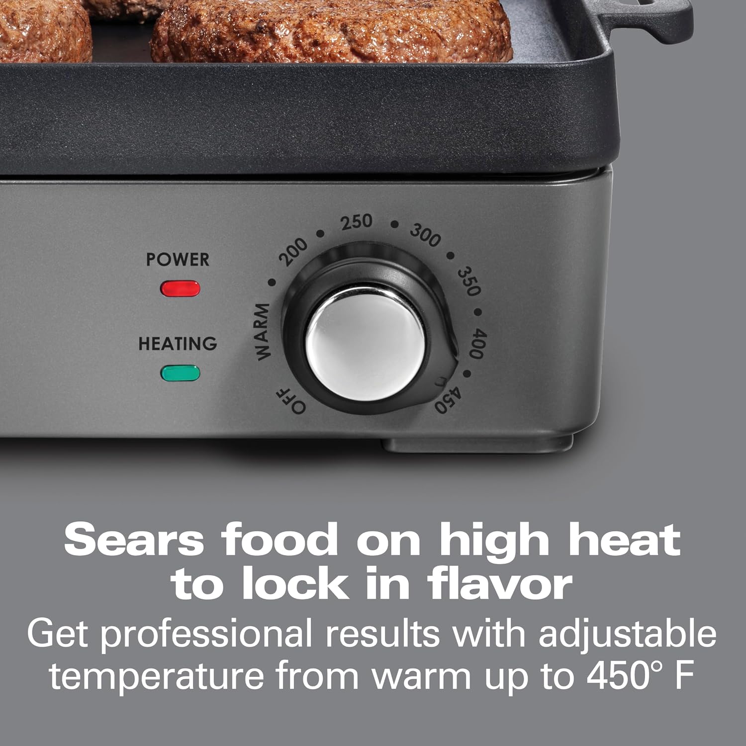 10x16 Inch Cast Iron Adjustable Temp Electric Griddle