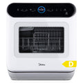 White Portable Countertop Dishwasher with Dual Drying System