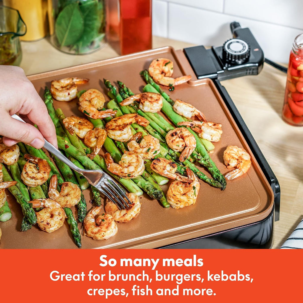 12x22 Inch Copper Black Ceramic Nonstick Griddle