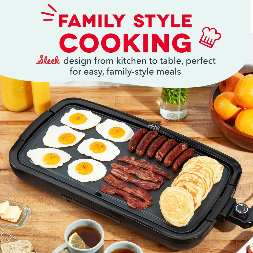 Black Nonstick Removable Plate Electric Griddle