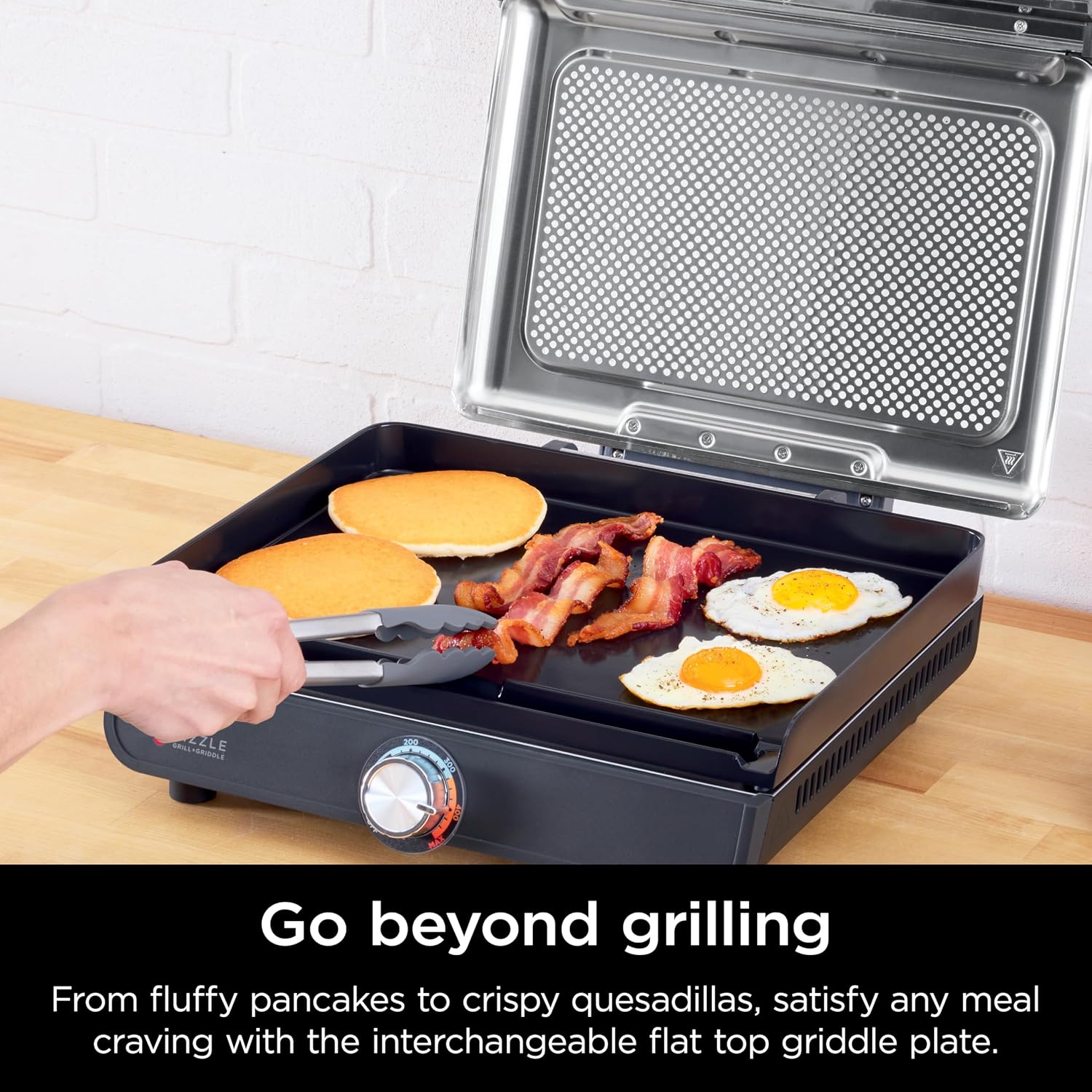 14 Inch Silver Nonstick Indoor Grill Griddle