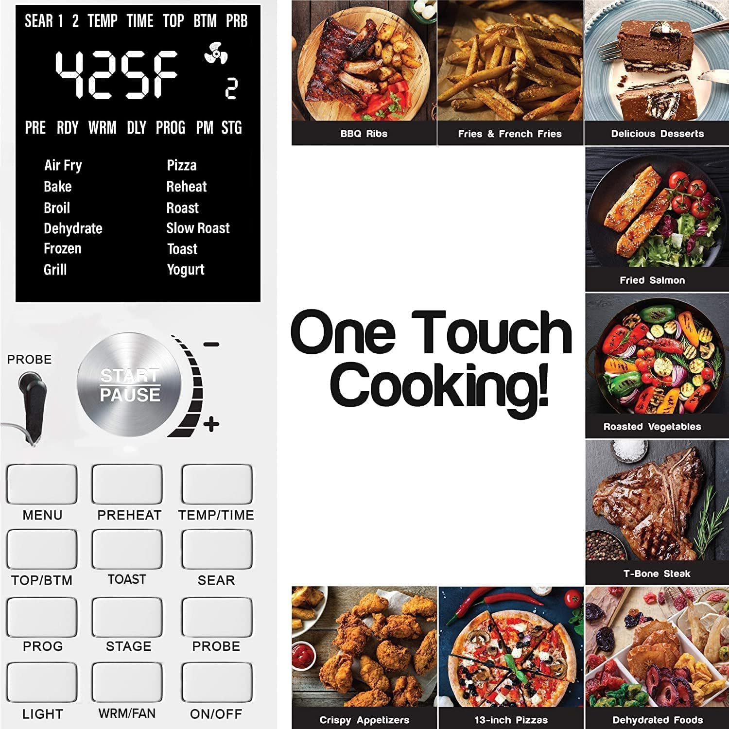 30QT XL 12-in-1 Stainless Steel Air Fryer Oven