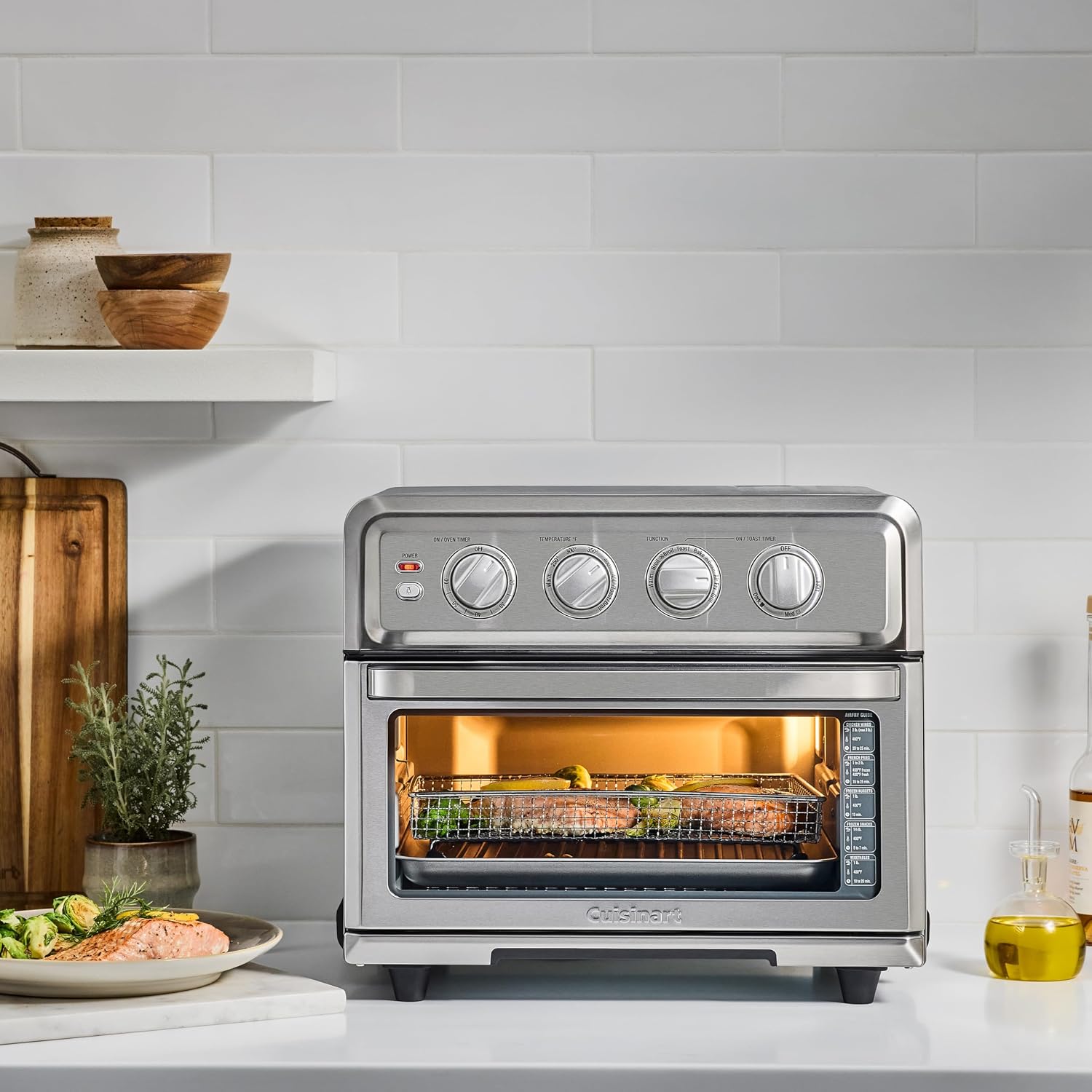 1800W 8-in-1 Stainless Steel Air Fryer Toaster Oven