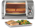 1200W 4-Slice Silver Countertop Toaster Oven