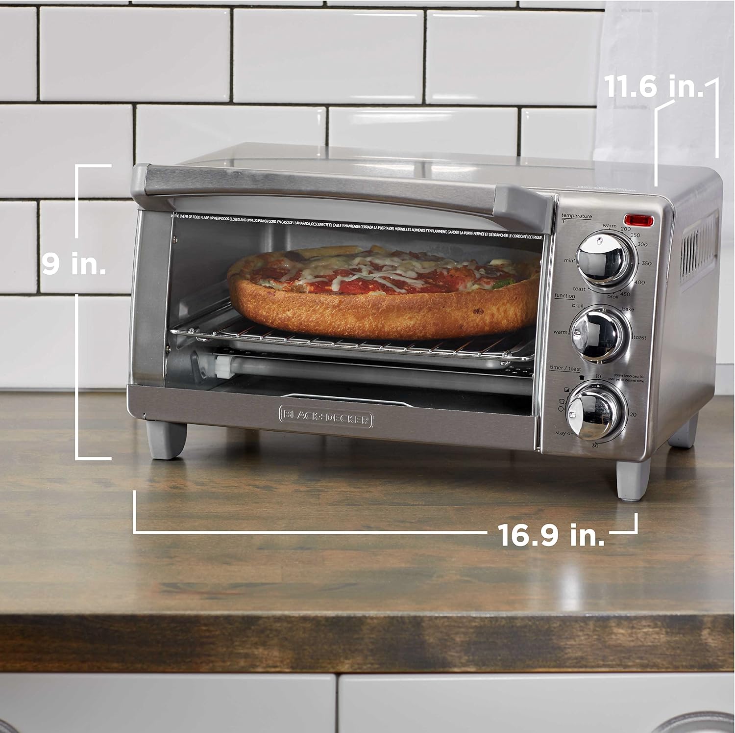 4-Slice Stainless Steel Convection Toaster Oven