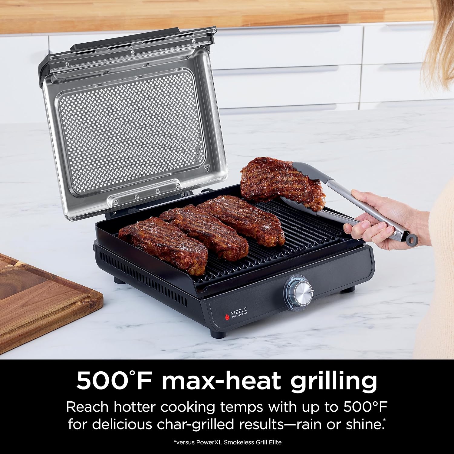 14 Inch Silver Nonstick Indoor Grill Griddle