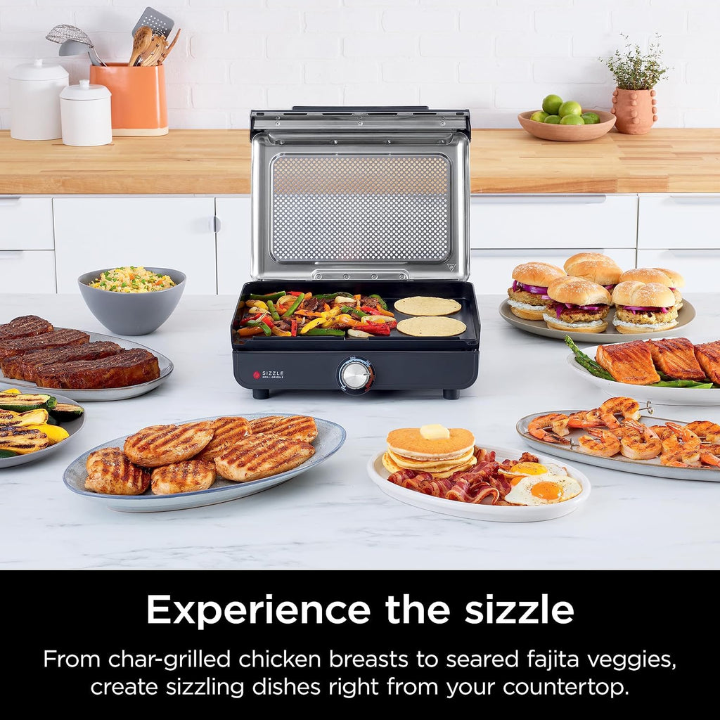 14 Inch Silver Nonstick Indoor Grill Griddle