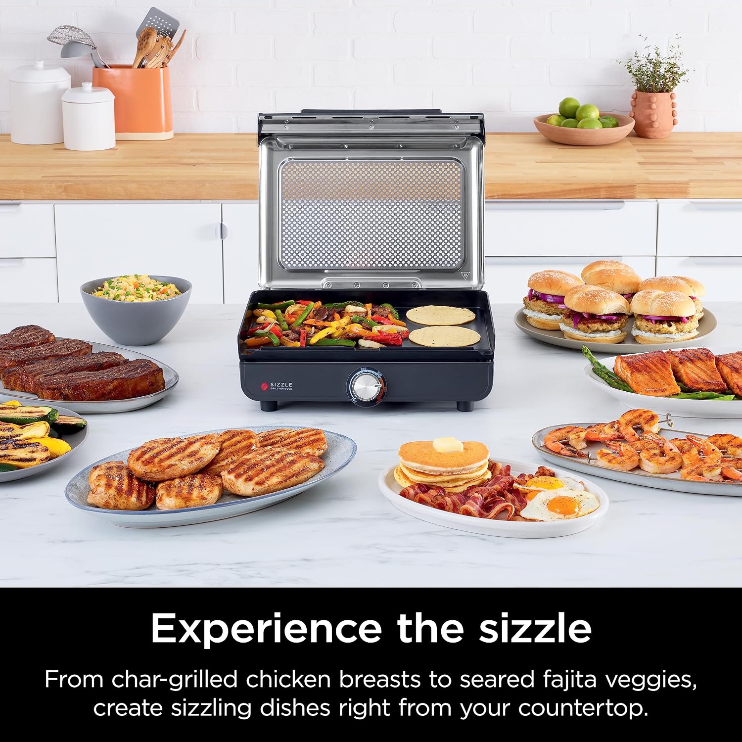 14 Inch Silver Nonstick Indoor Grill Griddle